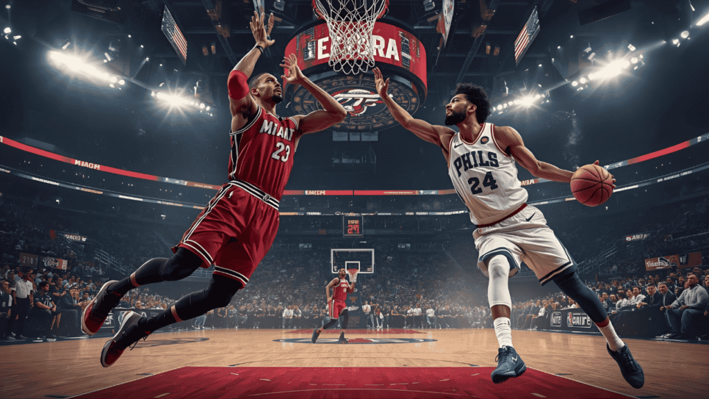 miami heat vs 76ers match player stats